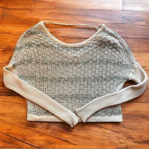 FREE PEOPLE Slubby Striped Pullover Sweater – Sea Mist – Size S - Picture 7 of 16